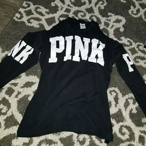 Pink cold shoulder shirt